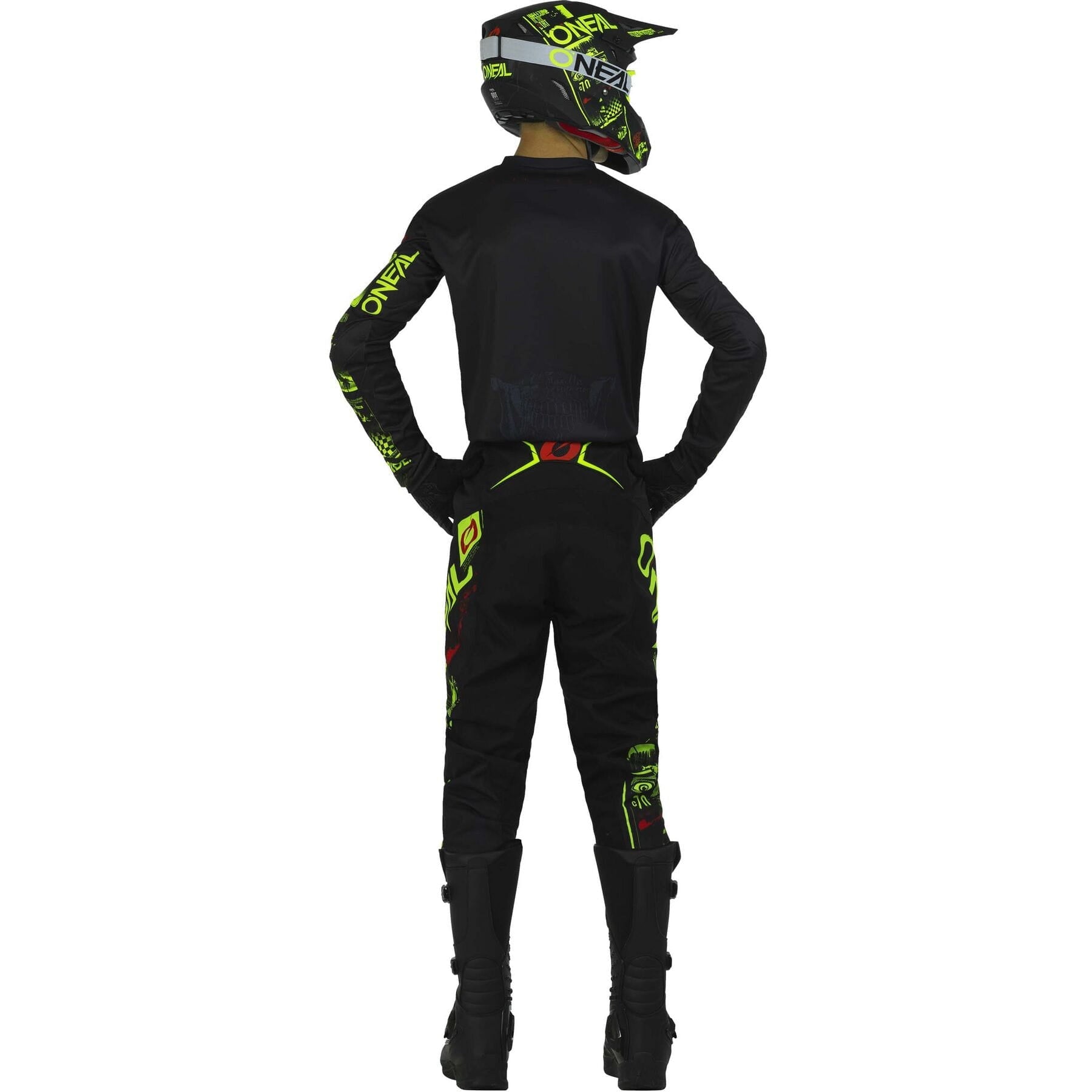 ELEMENT Youth Pants ATTACK V.23 in neon yellow and black, showcasing a stylish and sporty design ideal for active youth.