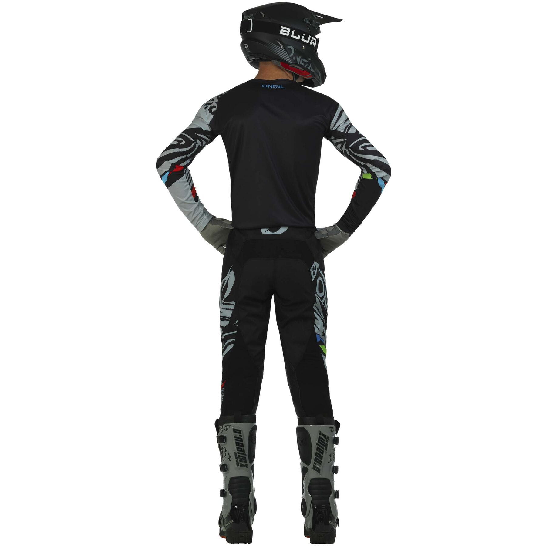 MAYHEM Youth Jersey WILD V.23 in black and gray, featuring a stylish design for young athletes.