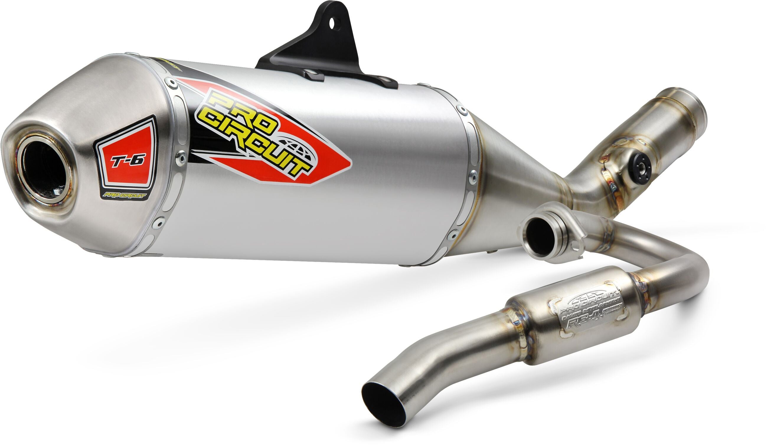 T-6 Stainless System exhaust for Suzuki RMZ250 2019-2023, showcasing a sleek design and durable construction.