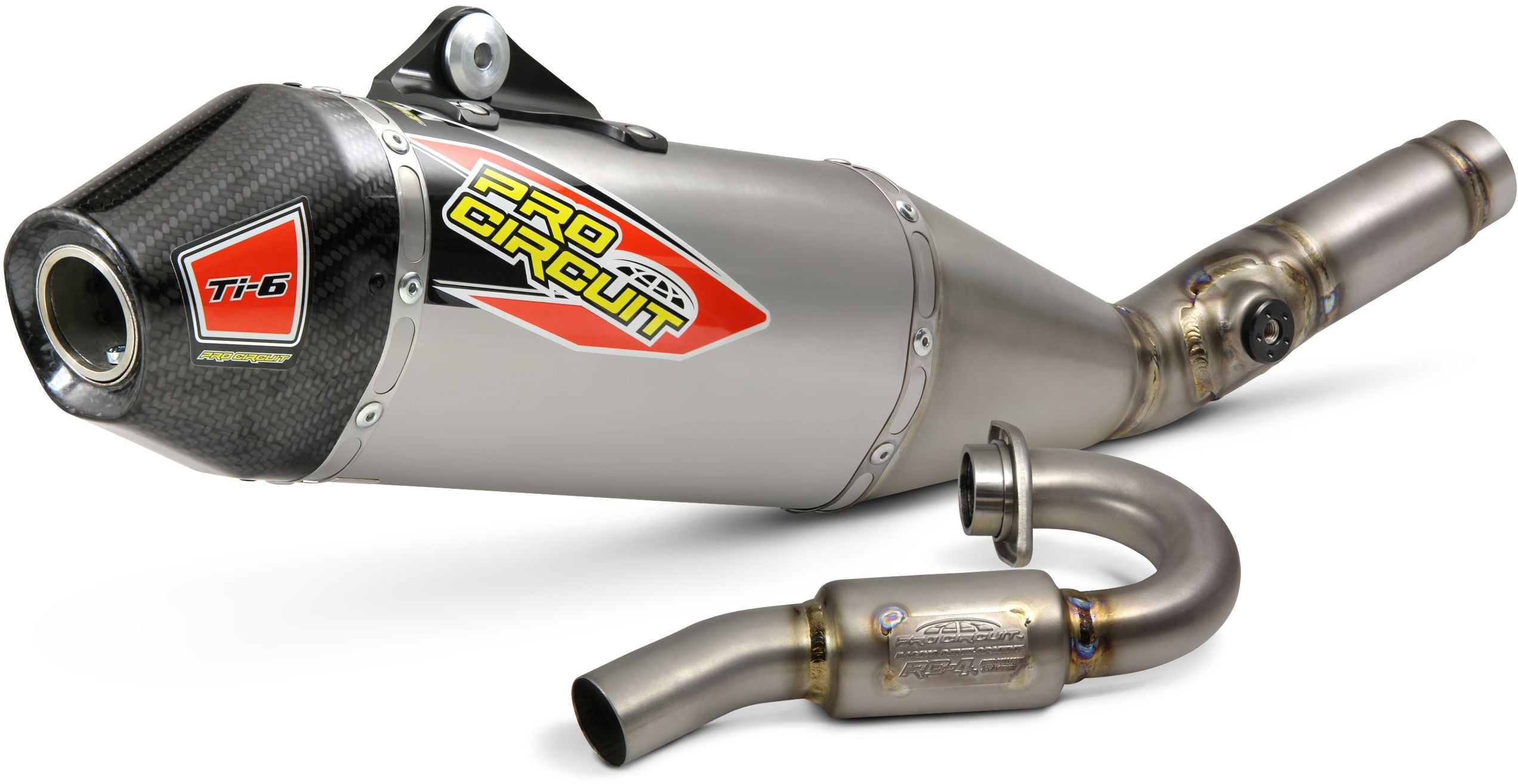 Ti-6 System exhaust with carbon end cap for Kawasaki KX250 model years 2021 to 2023