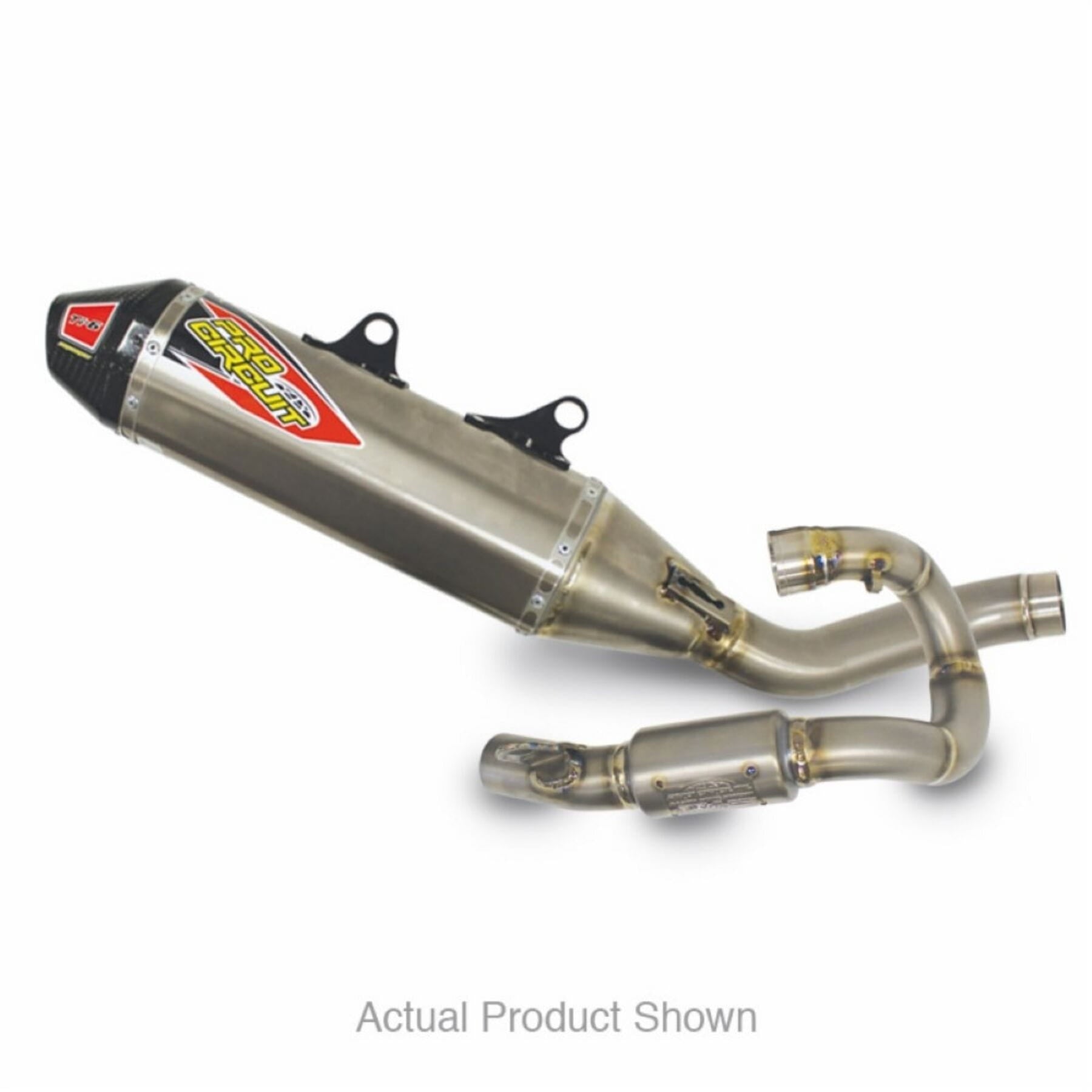 TI-6 System exhaust with carbon end cap for KTM SXF450 2023 and Husqvarna FC450 2023 motorcycles