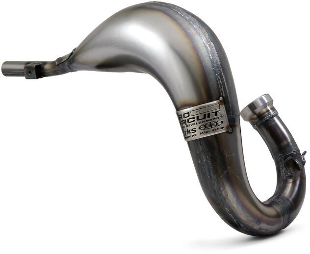 Works Finish pipe for Honda CR125, model years 1992-1997, showcasing its sleek design and high-performance features.