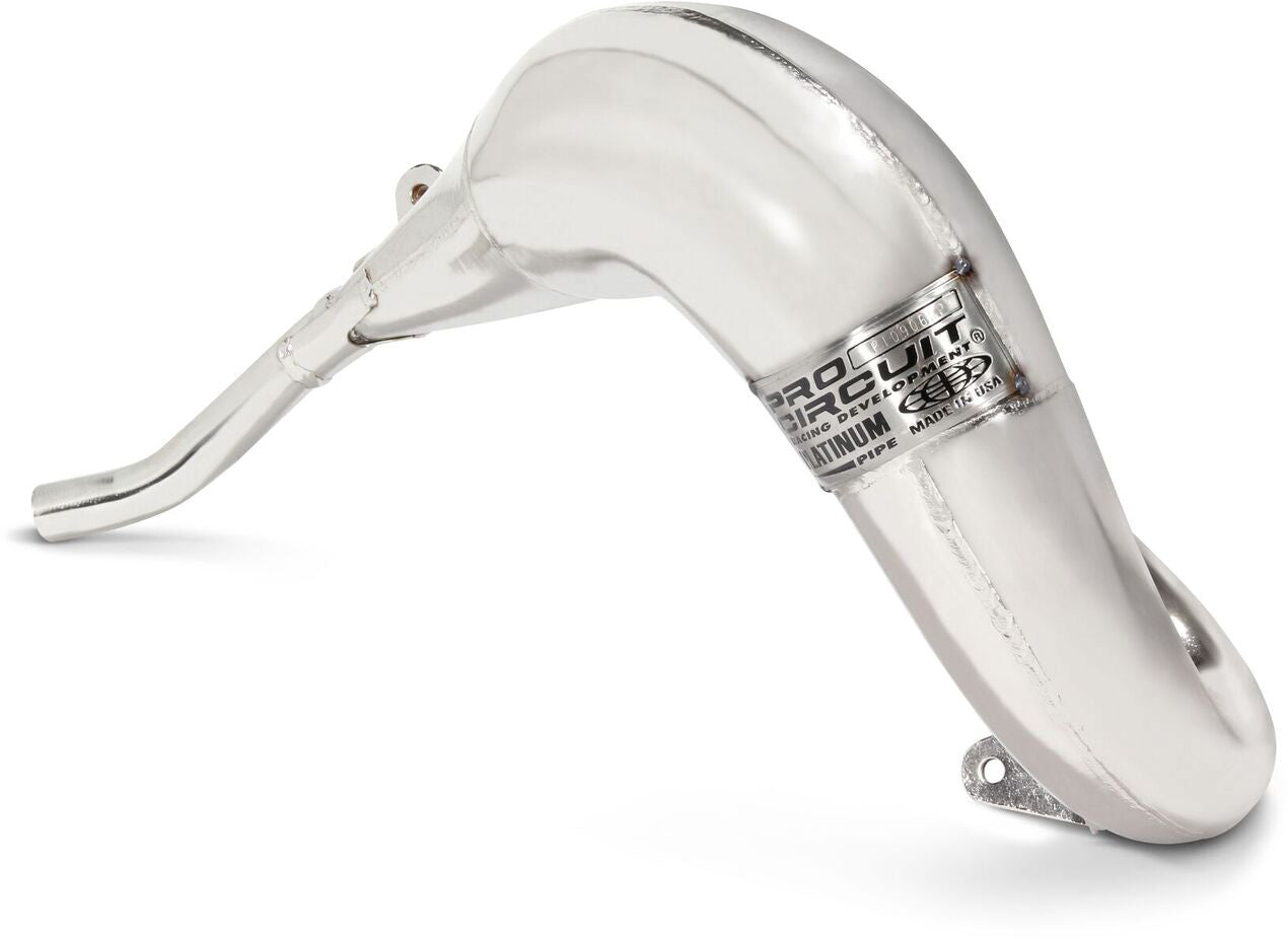 Platinum pipe for KTM50SX Mini 2009-2016, showcasing high-performance design and durability.