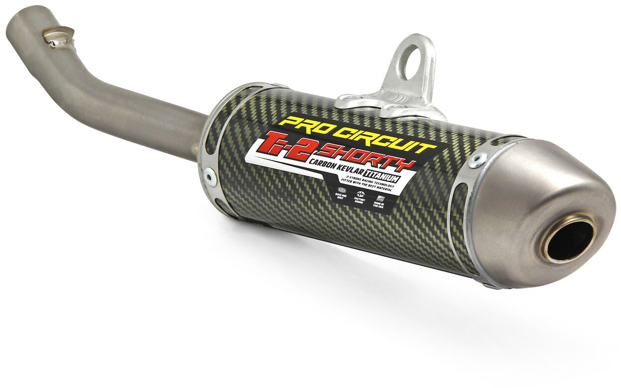 Ti-2 carbon silencer for Honda CR125R model years 1992 to 1997, showcasing a sleek design and high-performance features.