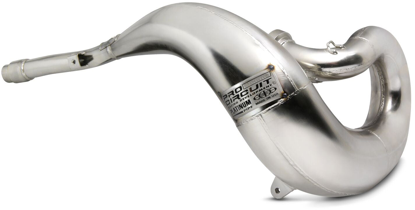 Platinum pipe for Yamaha YZ250 2002-2023 and YZ250X 2016-2023, showcasing high-quality construction and performance design.