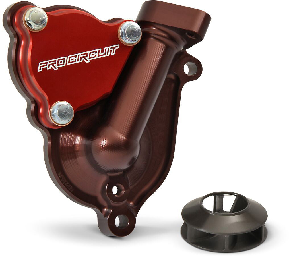 Water Pump Cover with impeller for Kawasaki KX250 2021-2023, showcasing high-quality design and durable materials.