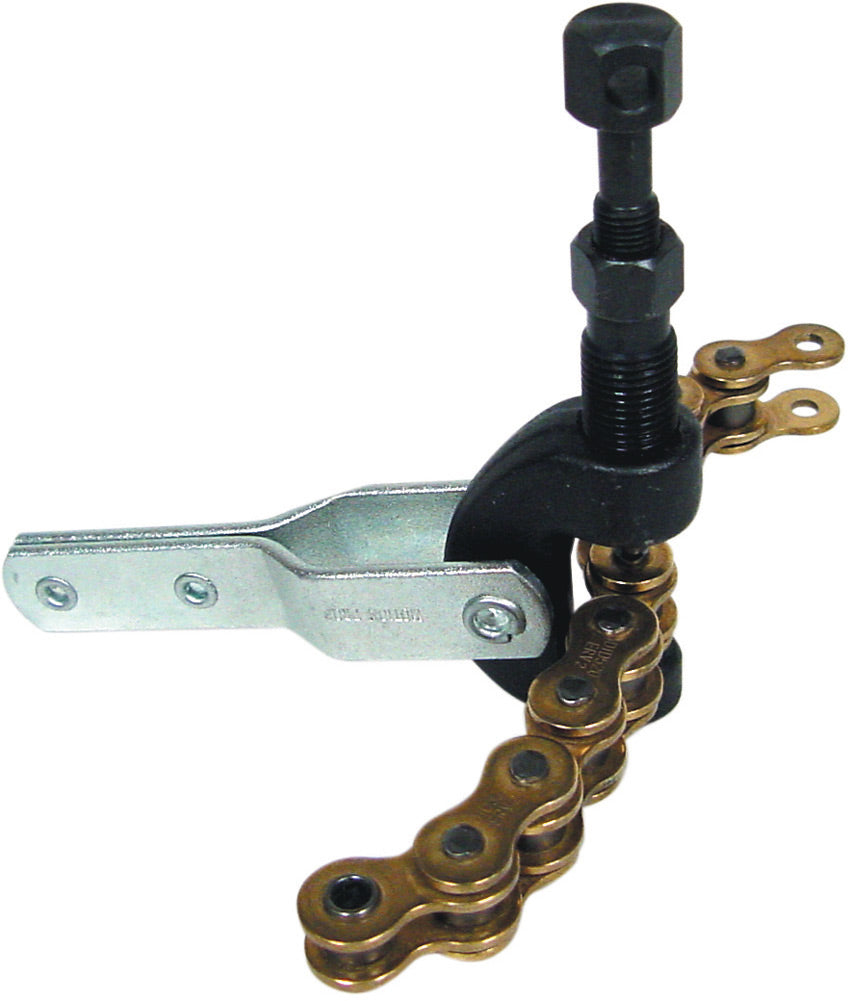 Chain breaker tool designed for easy and efficient removal of bicycle chains.