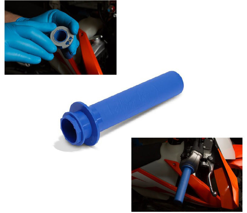 Titan Throttle tube for KTM and Husky 2016-2017, designed to replace OEM co-mould for improved performance and grip.