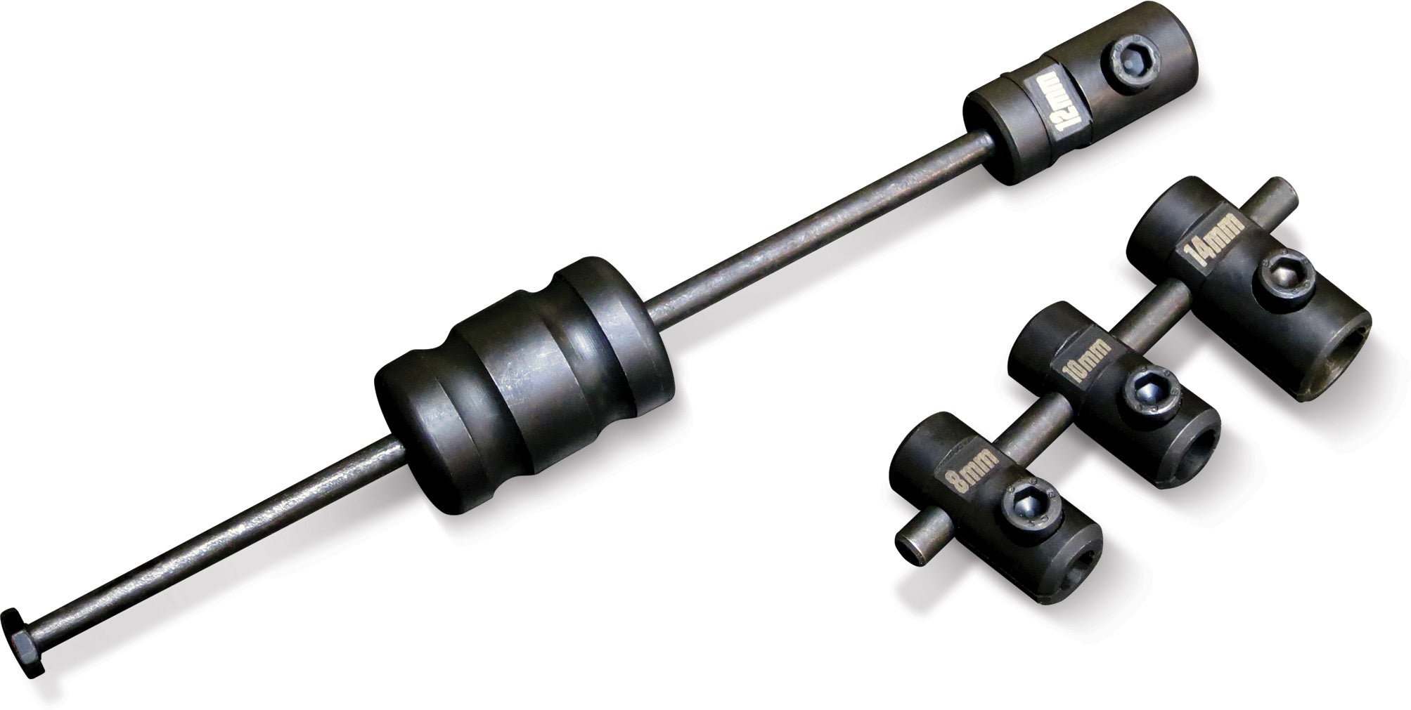 Dowel Pin Puller Set featuring three different sizes of pullers, designed for easy removal of dowel pins in woodworking projects.