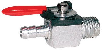 Fuel Valve 1/4" NPT X 1/4" Barb Straight for fuel line connections and plumbing applications.